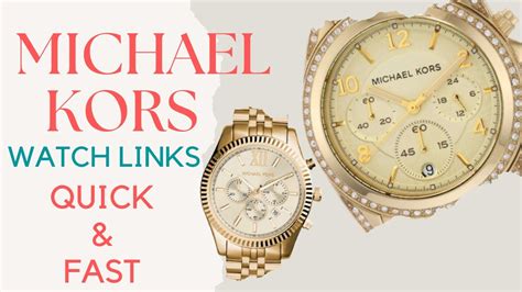 how to remove links from a michael kors watch